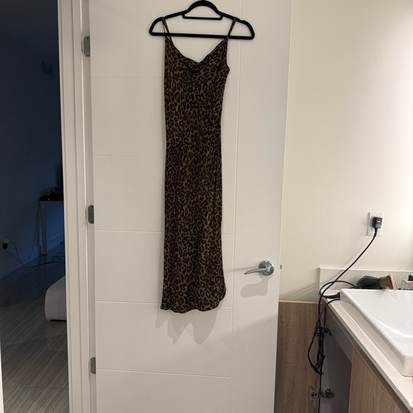 Zara Dresses & Skirts - Zara maxi midi size xs Leopard Print Slip Dress - Brown/Black